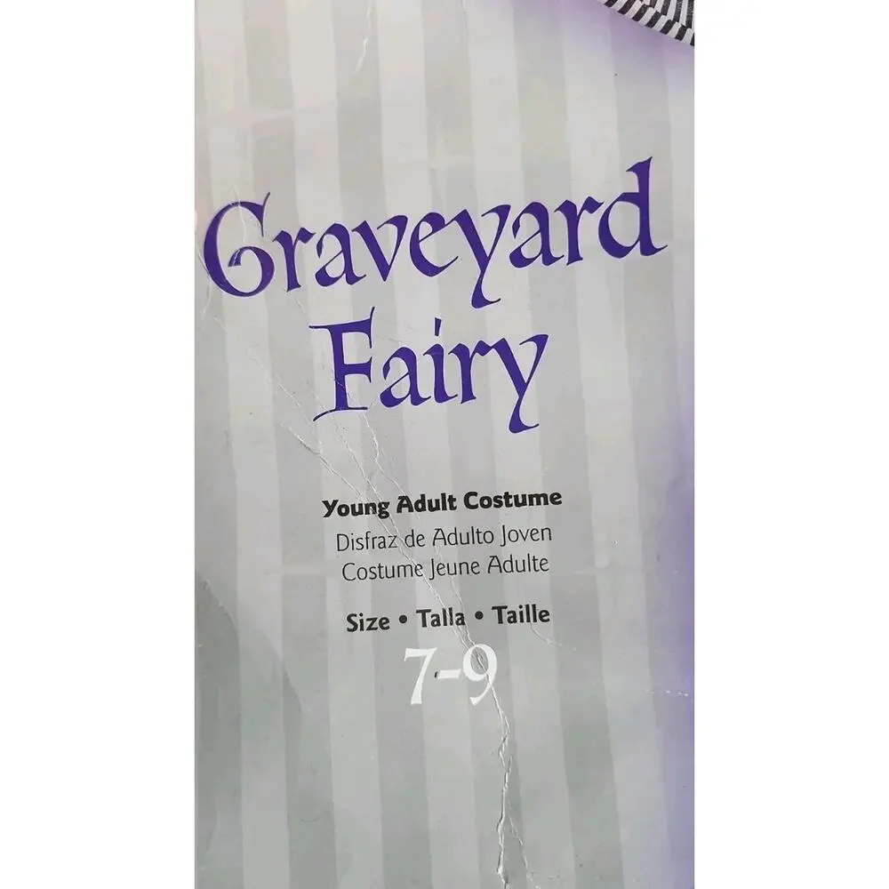 Disguise Costume Graveyard Fairy Pink/Black Youth 7-9 Gothic Halloween